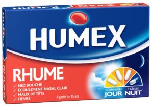 Humex rhume jour et nuit 12 comprimés Jour + 4 gélules nuit