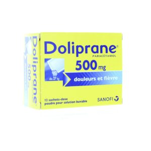 Doliprane 500 Mg Poudre Pour Solution Buvable 12 Sachets