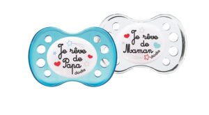 DODIE - 2 SUCETTES ANATOMIQUES SILICONE NUIT - JE RÊVE - 6M+ - A36