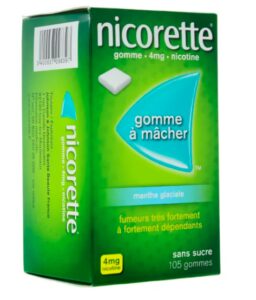 Nicorette 4mg menthe glaciale 105 gommes sans sucres