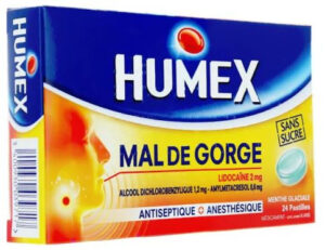 Humex Mal de gorge menthe glaciale sans sucre pastilles