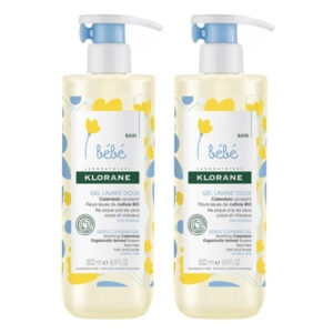 KLORANE Bébé - Gel lavant doux - Lot de 2 x 500 ml