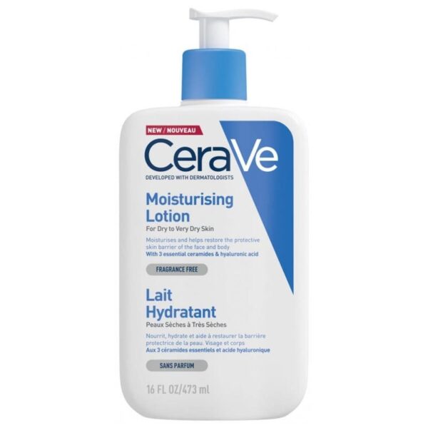 CERAVE Lait Hydratant 473ml - Corps et Visage - Peaux Sèches à très Sèches