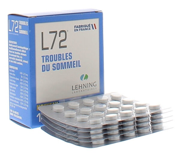 Lehning L72 Médicament Homéopathique Sommeil 100 Comprimés