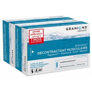 Granions Décontractant Musculaire Lot de 2 x 30 Ampoules