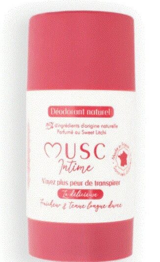 Musc Intime Déodorant Solide La Délicieuse Sweet Litchi 50 g