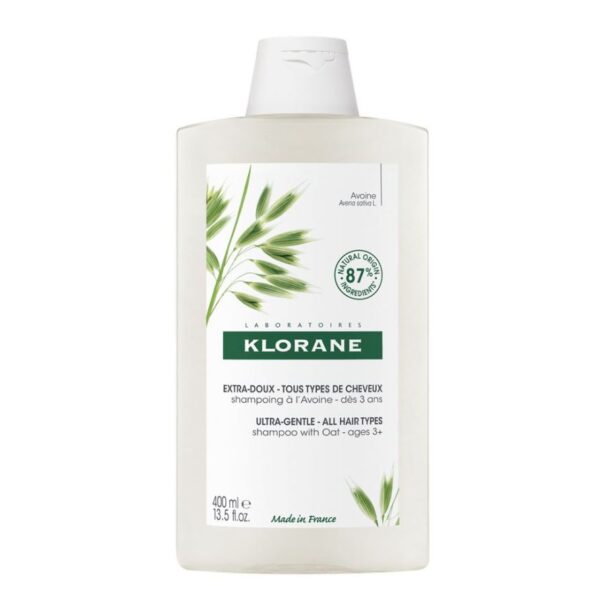 Klorane Extra-Doux - Tous Types de Cheveux Shampoing à l'Avoine 400 ml