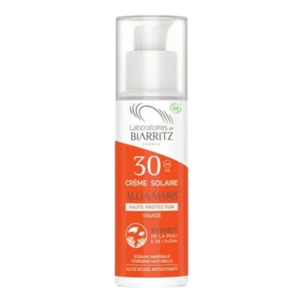 Laboratoires de Biarritz Crème Solaire Visage SPF30 Bio Alga Maris 50ml