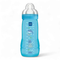 MAM - BIBERON Requin Bleu - 2EME AGE - 6M+ - DEBIT X - 330 ML