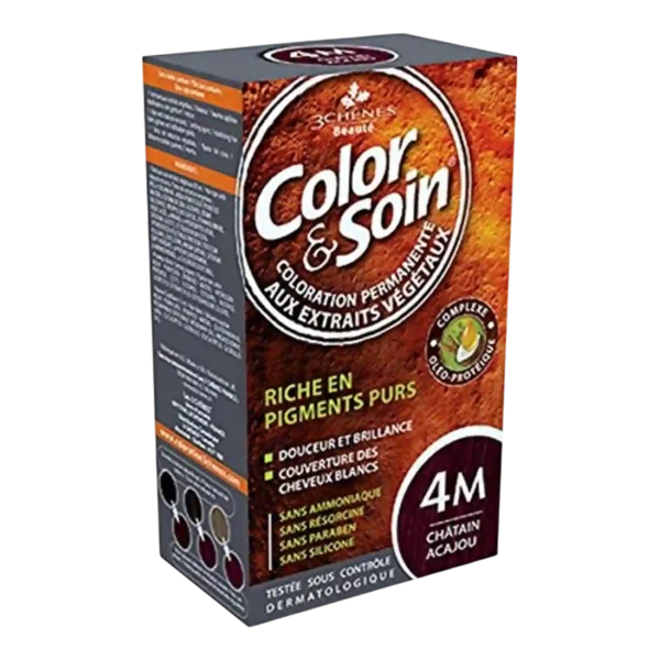 3Chenes Color & Soin Colorations 4M Châtain Acajou
