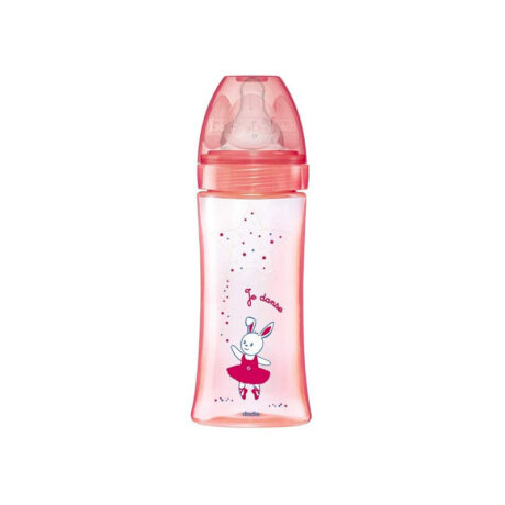 DODIE BIB 3 INIT A/COL 330ML 6M ROSE D