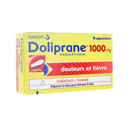 Doliprane Adultes 1000 mg 8 suppositoires