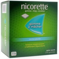 Nicorette Menthe Glaciale 2Mg Sans Sucre 210 Gommes à Mâcher