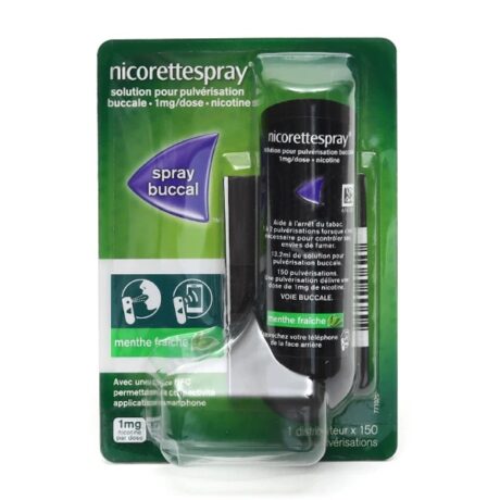 Nicorettespray 1 mg/dose solution pour pulvérisation buccale menthe fraîche