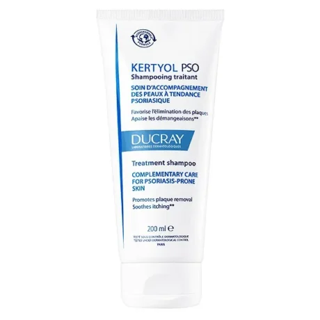 DUCRAY KERTYOL PSO - Shampooing Rééquilibrant Traitant - Peaux à Tendance Psoriasique, 200ml