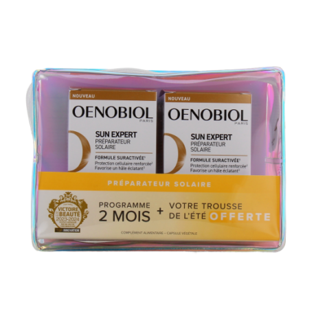 OENOBIOL SUN EXPERT PRÉPARATEUR SOLAIRE PEAU NORMALE 2 X 60 CAPSULES + TROUSSE