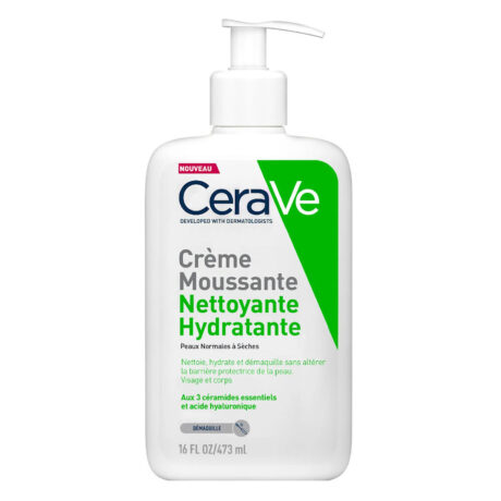 CeraVe Crème Moussante Nettoyante Hydratante Visage 473 ml