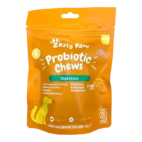 Zesty Paws Probiotic Chews pour Chien Digestion - 60 Friandises